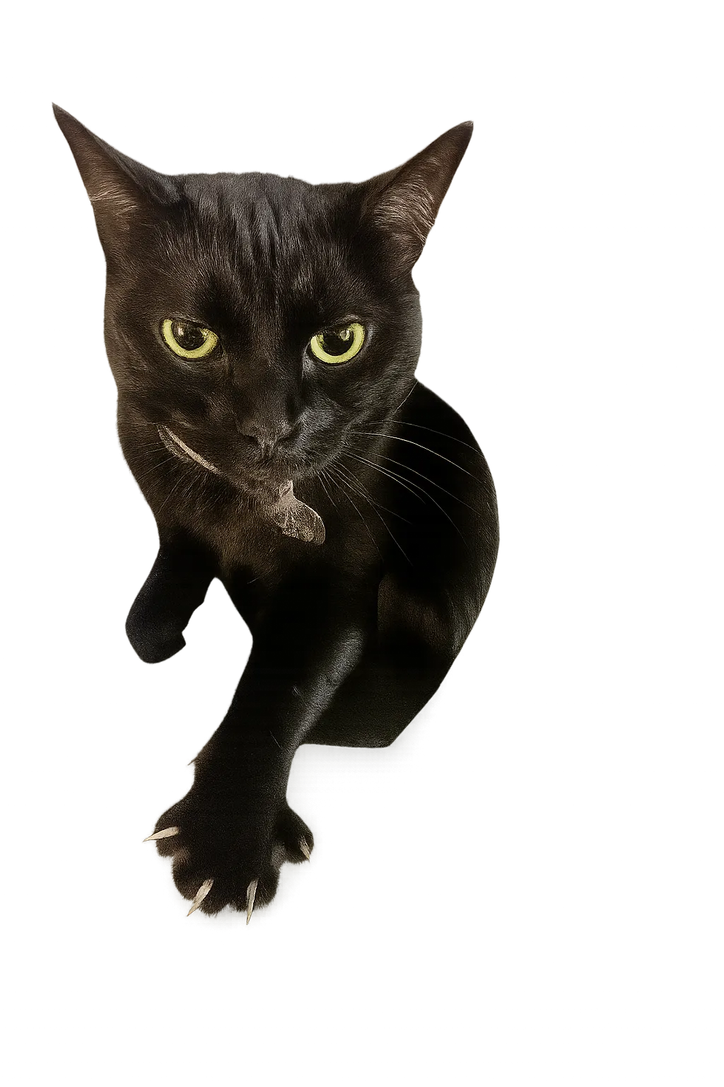 Kyra supervising from warm desk spot